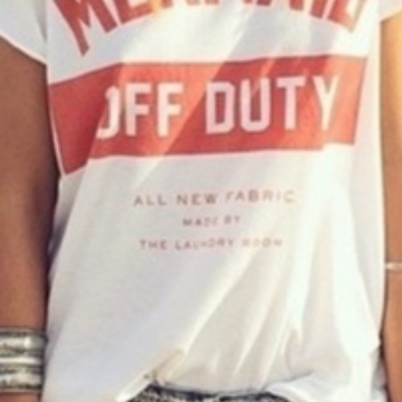 Mermaid Off Duty white cotton Graphic Tee - Picture 3 of 3